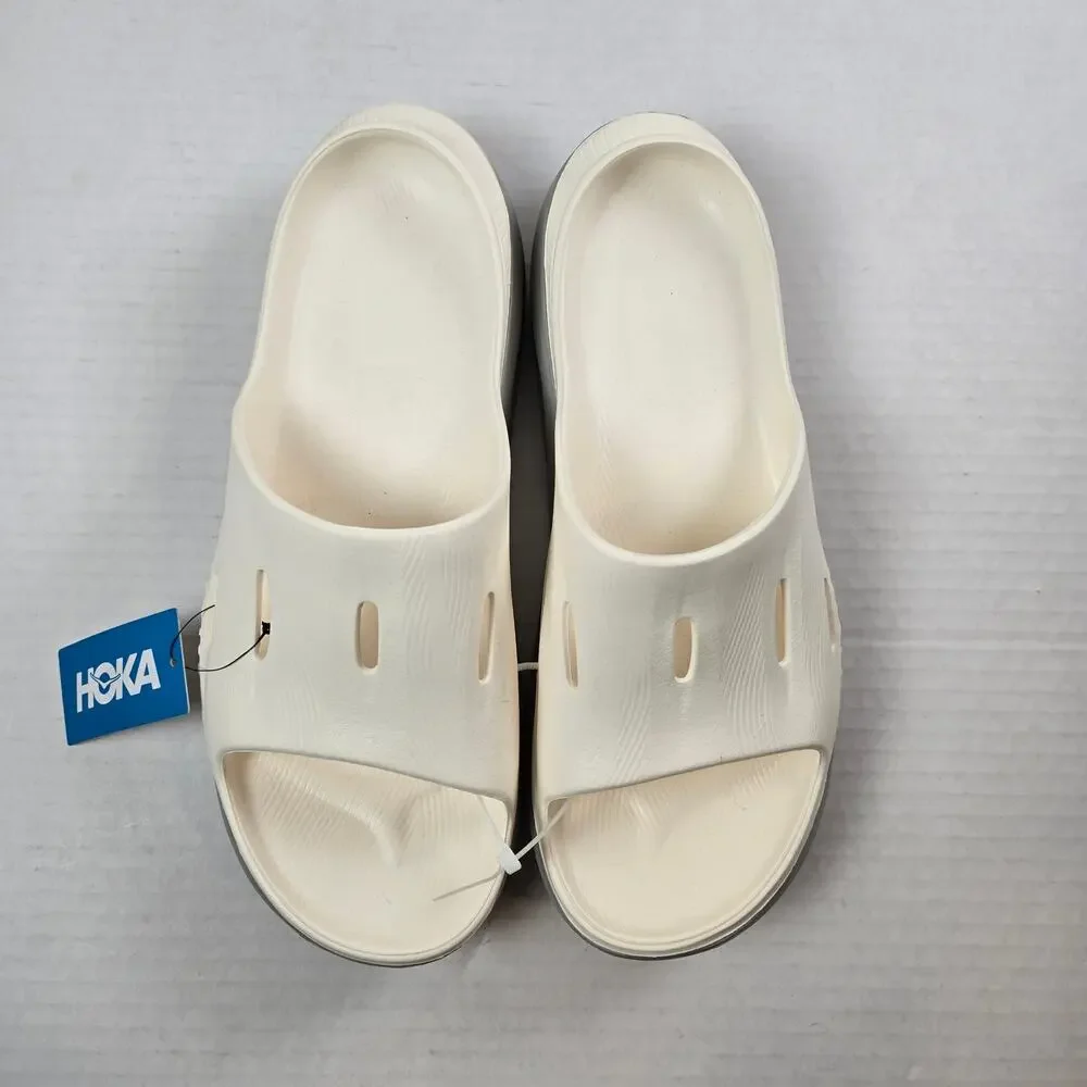 Hoka Ora Recovery Slide 3 Unisex Size M11/W13 Alabaster/Stardust Comfort Sandals